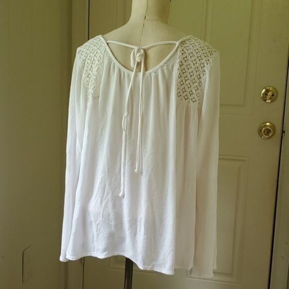 Tunic Blouse Boho Peasant Shirt Top Simply Emma BELL SLEEVE Women's WOMAN'S XL - Picture 6 of 13